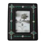 HiEnd Accents Turquoise Crosses Jeweled Frame