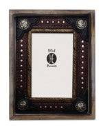 HiEnd Accents Wood w/Resin Lthr Insert Frame (EA)