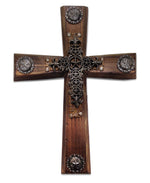 HiEnd Accents Wood Cross w/Star Cross Overlay (EA)