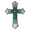 HiEnd Accents Cross with tooled turquoise detail
