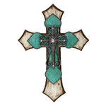 HiEnd Accents Cross with tooled turquoise detail