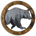 HiEnd Accents Round Bear wall decor