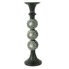 HiEnd Accents Faux metal with conchos tapered candle holder
