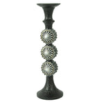HiEnd Accents Faux metal with conchos tapered candle holder