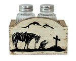 HiEnd Accents Praying Cowboy Design Salt & Pepper (Pair)