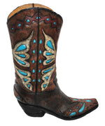 HiEnd Accents Turquoise Cowboy Boot Vase