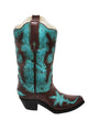 HiEnd Accents Turquoise Distressed Boot Vase