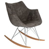 LeisureMod Willow Velvet Eiffel Base Rocking Chair