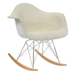 LeisureMod Wilson Twill Fabric Eiffel Rocking Chair