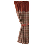 HiEnd Accents Silverado coordinating stripe curtain with tie back