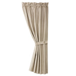 HiEnd Accents Silverado coordinating faux leather curtain with tie back,