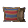 HiEnd Accents Denim Eurosham, Red & Blue