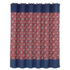 HiEnd Accents Floral shower curtain with blue detail