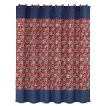 HiEnd Accents Floral shower curtain with blue detail