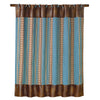 HiEnd Accents Turquoise stripe shower curtain