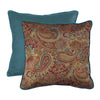 HiEnd Accents Paisley Euro Sham with Contrasting Teal Piping and Back