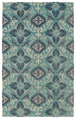 Kaleen Rugs Weathered Collection WTR03-91 Teal Area Rug