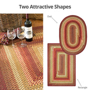 Homespice Decor 813176  4' x 6' Rectangular Winery Wool Braided Rug