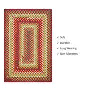 Homespice Decor 813176  4' x 6' Rectangular Winery Wool Braided Rug