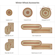Homespice Decor 715067 6 x 9' Rectangular Winter Wheat Pure Comfort Braided Rug