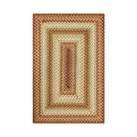 Homespice Decor 716064 8 x 10' Rectangular Winter Wheat Pure Comfort Braided Rug
