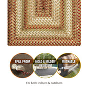 Homespice Decor 715067 6 x 9' Rectangular Winter Wheat Pure Comfort Braided Rug