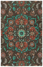 Kaleen Rugs Zocalo Collection ZOC04-40 Chocolate Area Rug