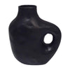 Sagebrook Home 18457-04 Metal, 14" Hammerd Cut-Out Vase, Black