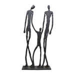 Sagebrook Home 17773 Metal, 49", Family Figures Statue, Black
