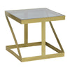 Sagebrook Home 18526 Metal, 20" Contemporary Side Table, Gold/Black Gla