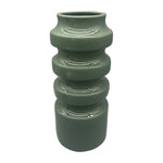Sagebrook Home 18644-06 Ceramic, 11" Tiered Vase, Dark Sage