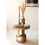 Kalalou CBB1131 Antique Brass Accent Table