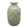 Sagebrook Home 17161-06 Ceramic, 8" Daisy Vase, Dark Sage