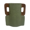 Sagebrook Home 18233-01 Ecomix, 14" Vase With Handles, Sage Green
