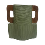 Sagebrook Home 18233-01 Ecomix, 14" Vase With Handles, Sage Green