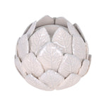 Sagebrook Home 17330-03 Ceramic, 5" Lotus Ball Votive Holder, White