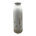 Sagebrook Home 18646 Ceramic, 10" Flower Field Vase, Ivory
