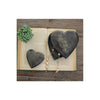 Kalalou NRS1158 Cast Aluminum Heart Boxes, Black Set of 2