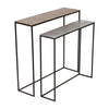Sagebrook Home 17657 Metal, Set of 2 32X29/35X33" Nested Side Tables, Gold/