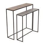 Sagebrook Home 17657 Metal, Set of 2 32X29/35X33" Nested Side Tables, Gold/