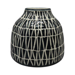 Sagebrook Home 17162-03 Ceramic, 5" Tribal Vase, Blue