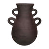 Sagebrook Home 18252-02 Terracotta, 12" Vase With 4 Handles, Black