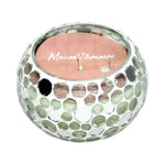Sagebrook Home 80251-01 4" 10 Oz Casa Pacifica Mosaic Candle, Silver