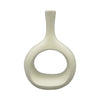 Sagebrook Home 18587-01 Ceramic, 9" Curved Open Cut Out Vase, Cotton