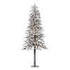 Vickerman A807461 6' Flocked Alpine Artificial Christmas Tree Clear Dura-Lit lights