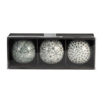 Sagebrook Home 17903-02 Ceramic, Boxed 4" 3/A Painted Orbs, Green