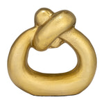 Sagebrook Home 17827-02 Metal, 11", Broad Knot Ring Sculpture, Gold