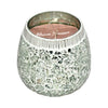 Sagebrook Home 80253-01 4" 11 Oz Santal Vanilla Mosaic Candle, Silver
