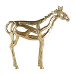 Sagebrook Home 17771-02 Metal, 14", Horse Illusion Sculpture, Gold