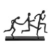 Sagebrook Home 18020 Metal, 13" 3-Man Running, Black